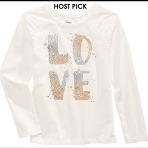 *HP* NWT! LOVE Sparkle Long Sleeve Shirt 2T